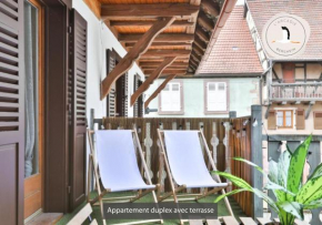 Duplex tout confort sur la Route des Vins dans un village typique et médiéval - Appartements 3 et 4 personnes - Centre Alsace